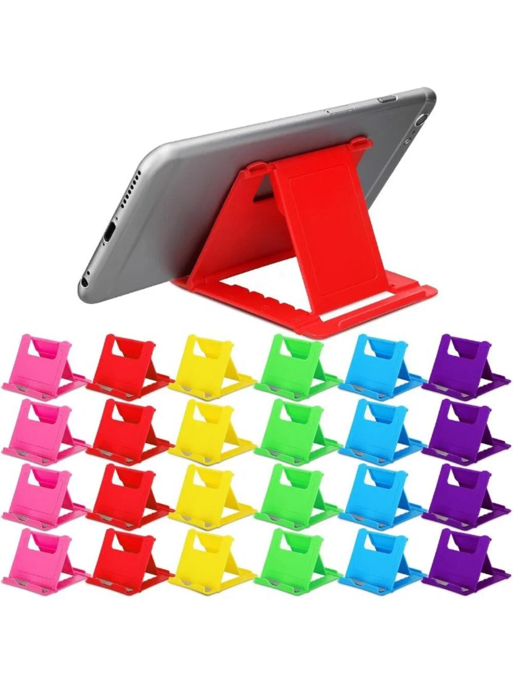 24 Pcs Universal Foldable Phone & Tablet Stand for Desk - Compatible with All